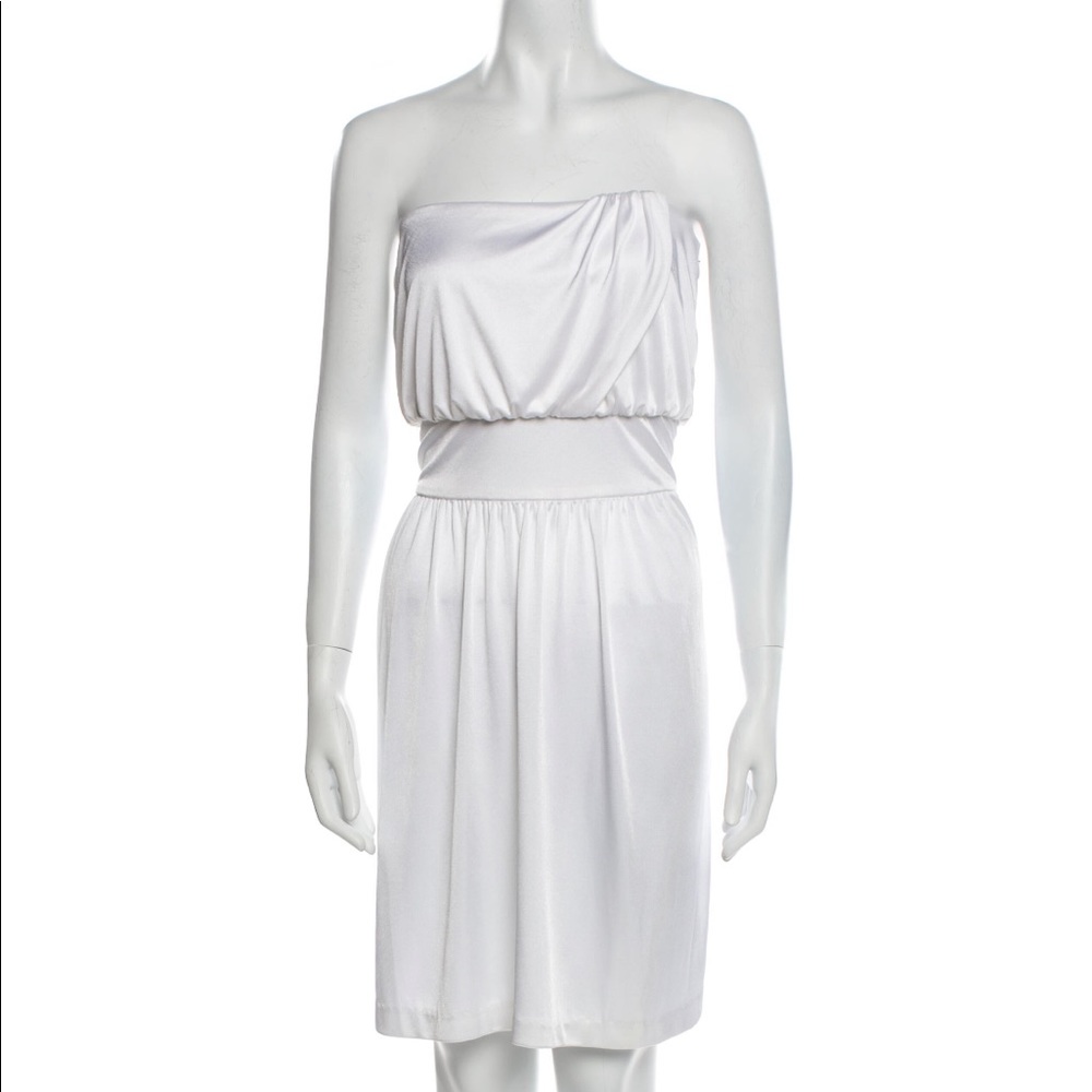 Halston Heritage strapless cocktail dress